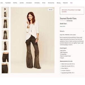 Free People hard to find-Seamed Bambi Flare Jeans - gray